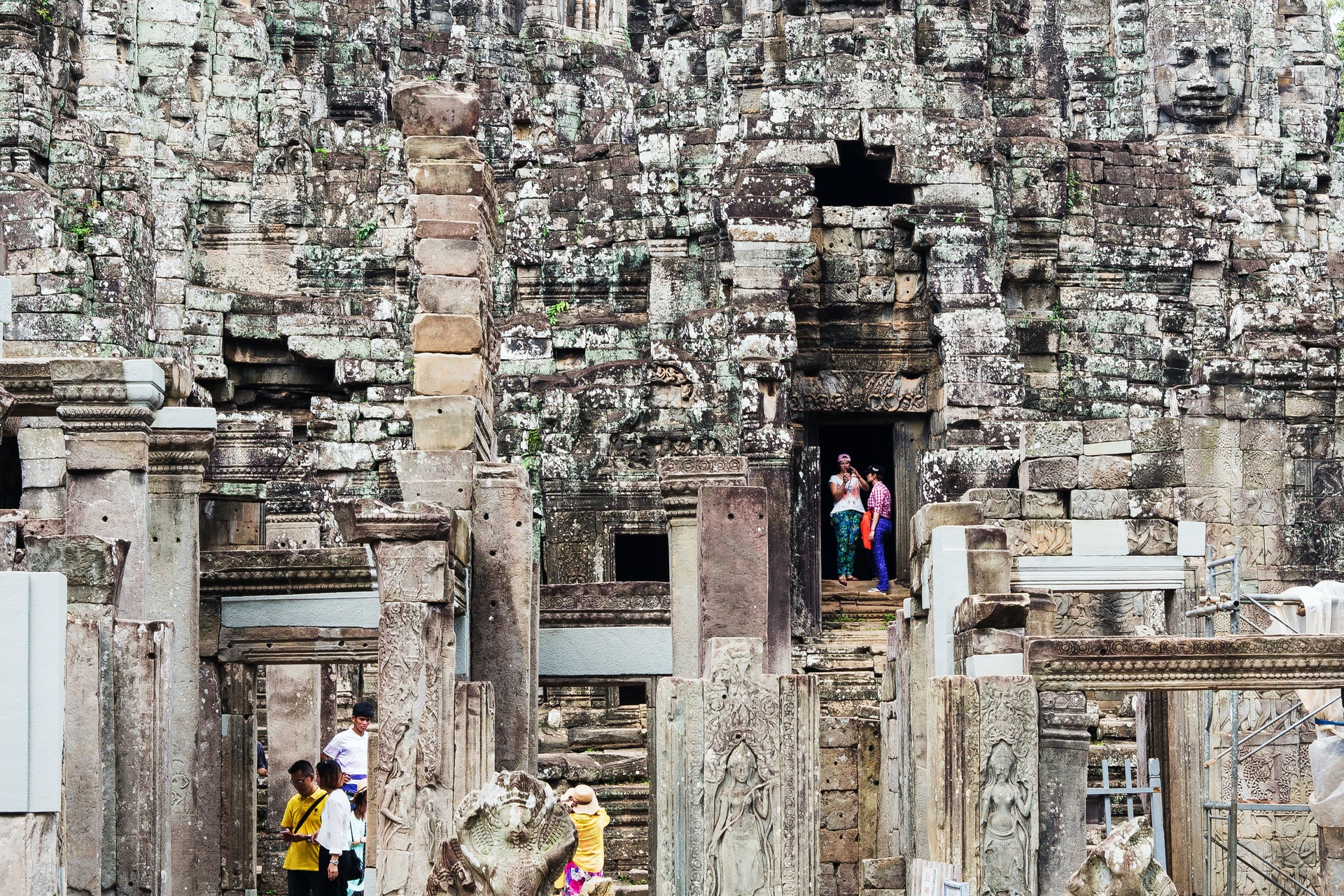 Tourists in Angkor Thom, Cambodia